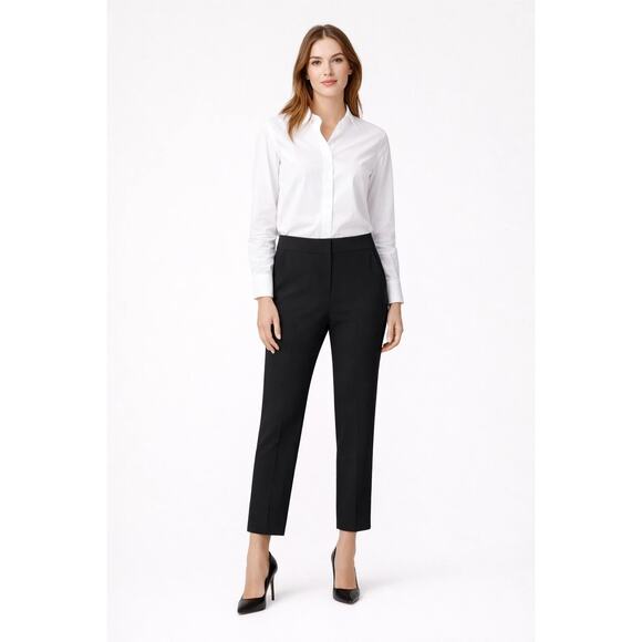 JUDITH & CHARLES Trousers NWT $450 Black Easy Care Straight Size 6